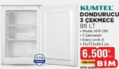 KUMTEL 3 ÇEKMECELİ DERİN DONDURUCU 88 LT indirimli fiyat KUMTEL 3 ÇEKMECELİ DERİN DONDURUCU 88 LT fiyat ve kampanya bilgisi